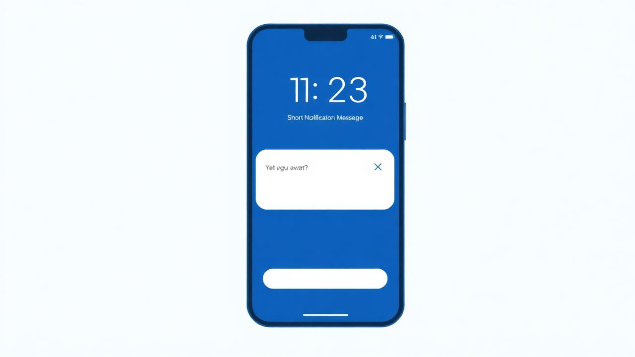 One short line and a link. Read in a second, on the lock screen.